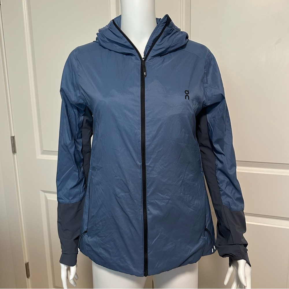 On Insulator Jacket Women's Blue Hooded Size Medium